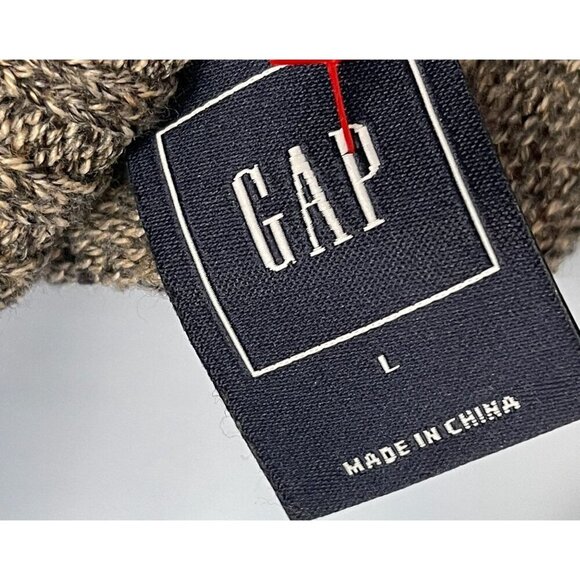 NEW Gap Striped Snap Turtle Neck Long Tunic Sweater Knit Top Split Cowl Sweater - Picture 9 of 9